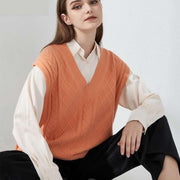 oversized knitted vest, view 13 - MRSLM