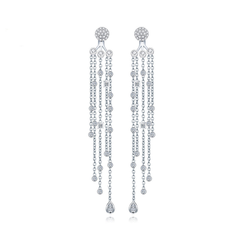 women's ultra-long tassel earrings, view 3 - MRSLM