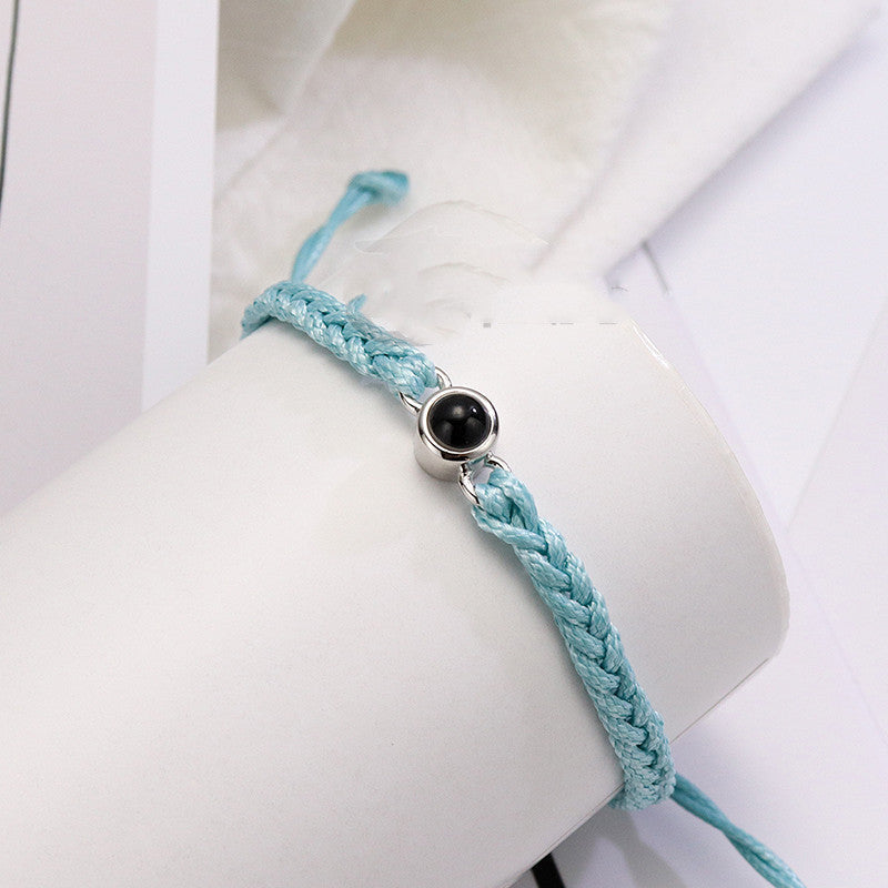 100 languages projection woven bracelet, view 3 - MRSLM