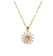 flower pendant necklace, view 7 - MRSLM