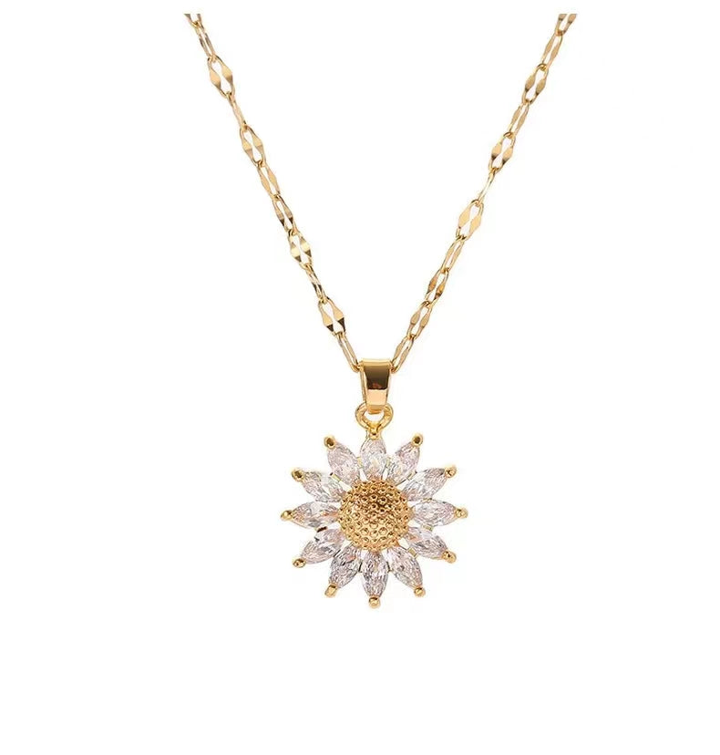 flower pendant necklace, view 7 - MRSLM