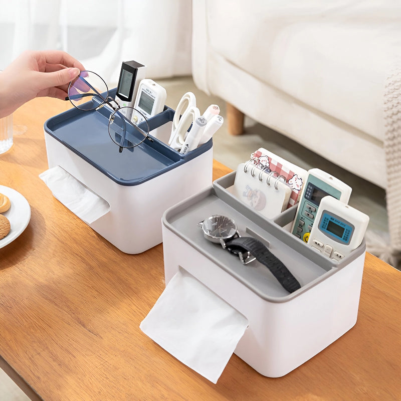 multifunctional tissue box and desk organizer, view 4 - MRSLM