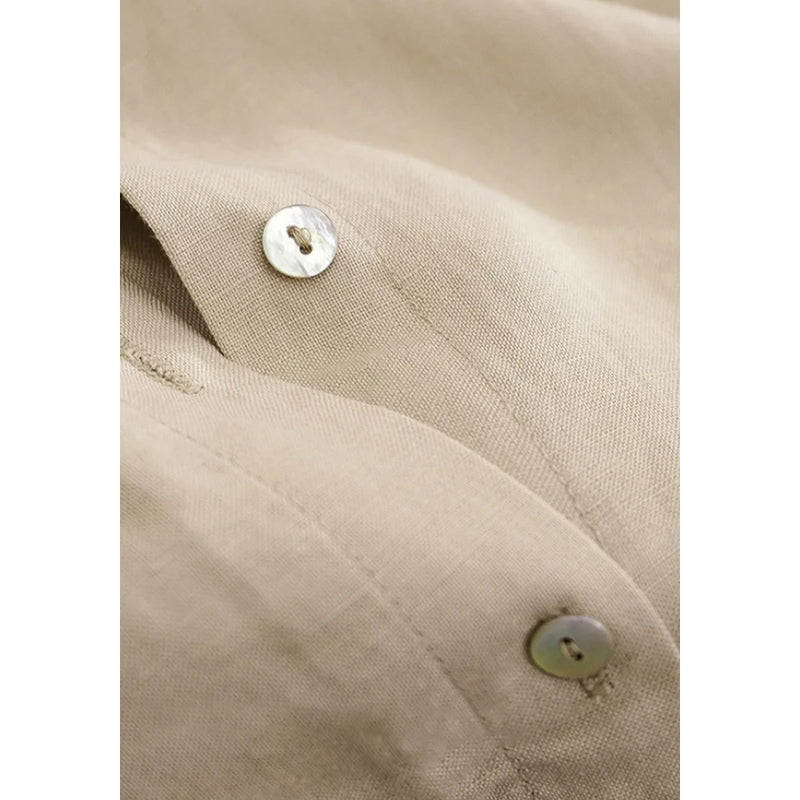 cotton linen maxi skirt, view 8 - MRSLM