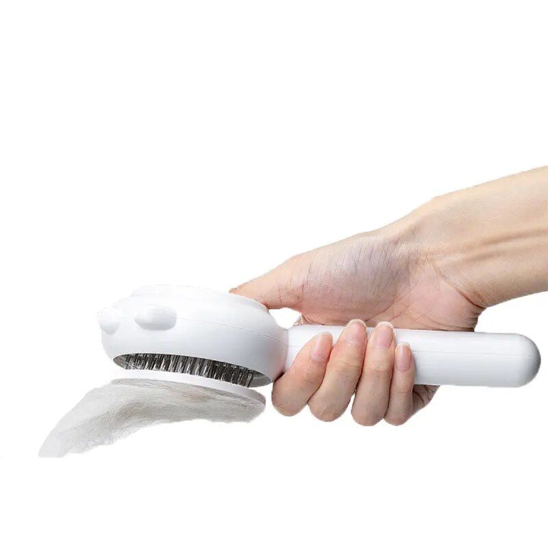 self-cleaning pet dog brush, view 7 - MRSLM