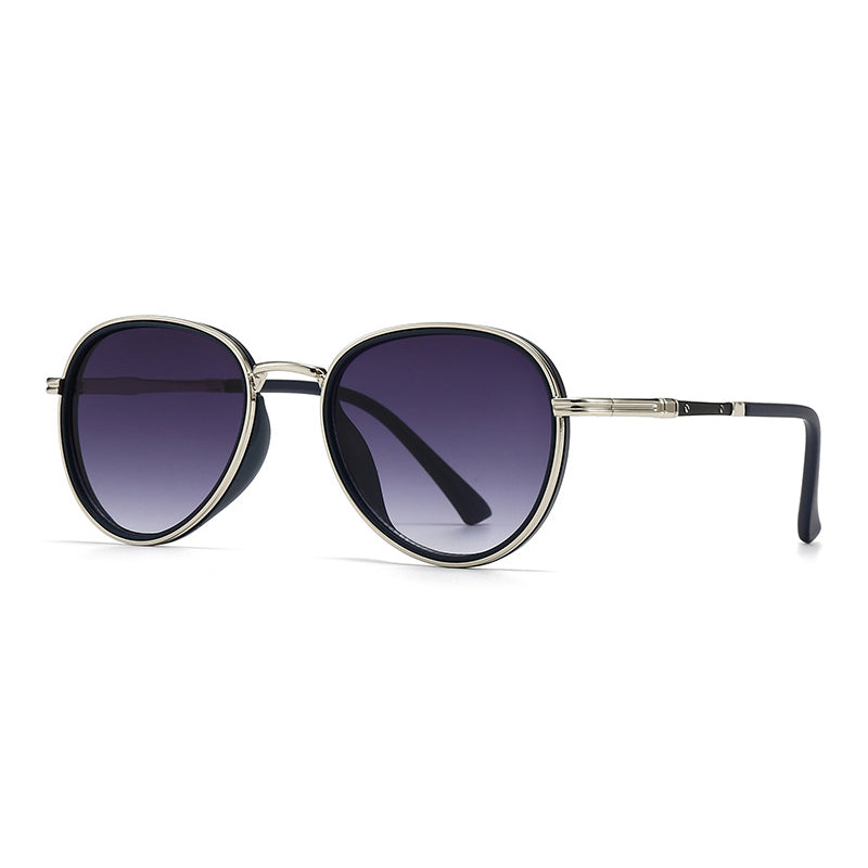 retro gradient pilot sunglasses, view 2 - MRSLM