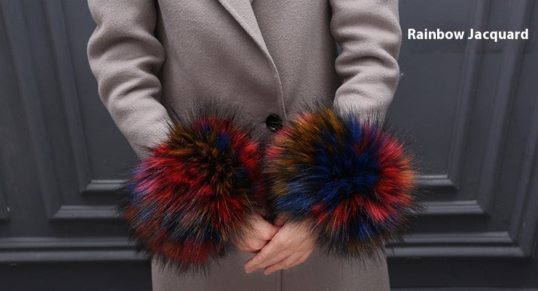 Imitation rabbit hair wrist covers, view 19 - MRSLM