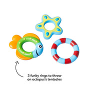 octopus bath toy with ring toss, view 5 - MRSLM
