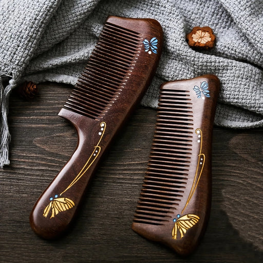 gold sandalwood dense-tooth comb - MRSLM