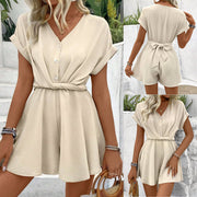 Women's batwing sleeve shorts jumpsuit - MRSLM