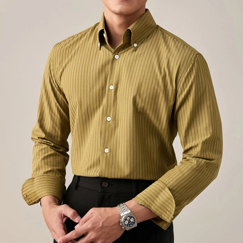 men's contrast stripe shirt, view 5 - MRSLM