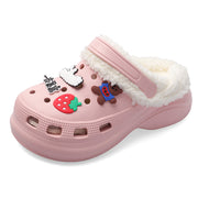 women's warm closed-toe thick sole slippers, view 3 - MRSLM