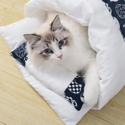 printed cat cave bed, view 5 - MRSLM