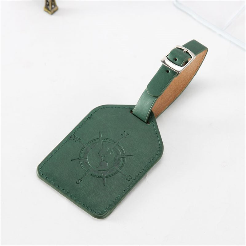 Compass PU leather luggage tag, view 2 - MRSLM