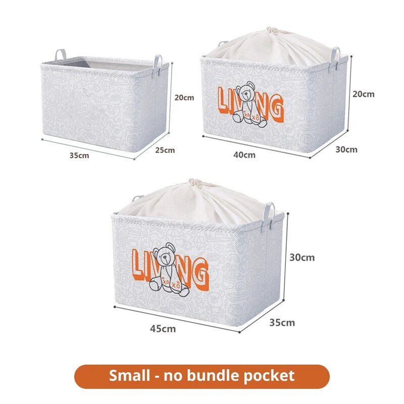 foldable clothes storage basket, view 9 - MRSLM