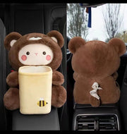 Plush cartoon car tissue holder, view 4 - MRSLM