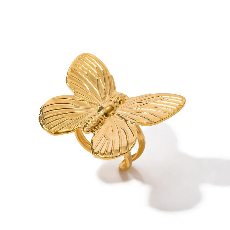 vintage butterfly ring, view 2 - MRSLM