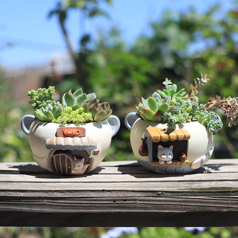 resin animal planter, view 5 - MRSLM