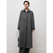 Woolen overcoat with sash, view 2 - MRSLM