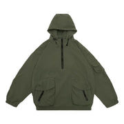 hooded half-zip windbreaker jacket, view 2 - MRSLM
