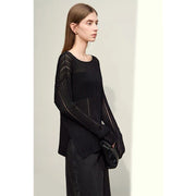hollow out knit blouse, view 3 - MRSLM