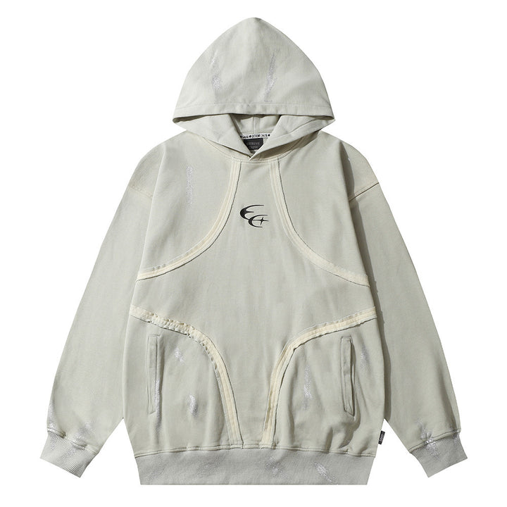 Tie-dye Printing Patchwork Hoodie Men's Autumn