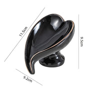 ceramic leaf soap dish, view 5 - MRSLM