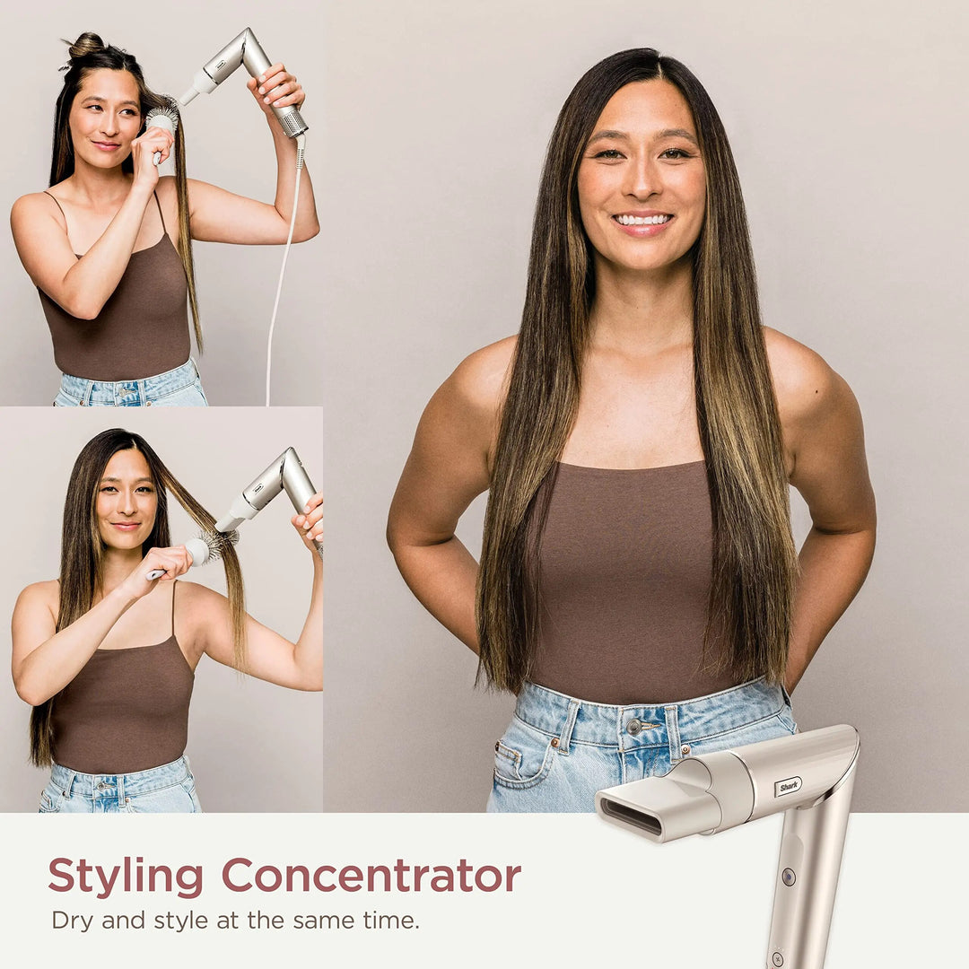 5-in-1 FlexStyle Hair Styling Tool: Hair Dryer, Straightener, Curler, Comb & Ionic Brush