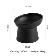 elevated ceramic pet bowl, view 7 - MRSLM
