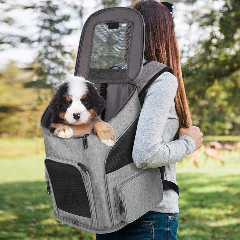 breathable small dog and cat backpack, view 3 - MRSLM