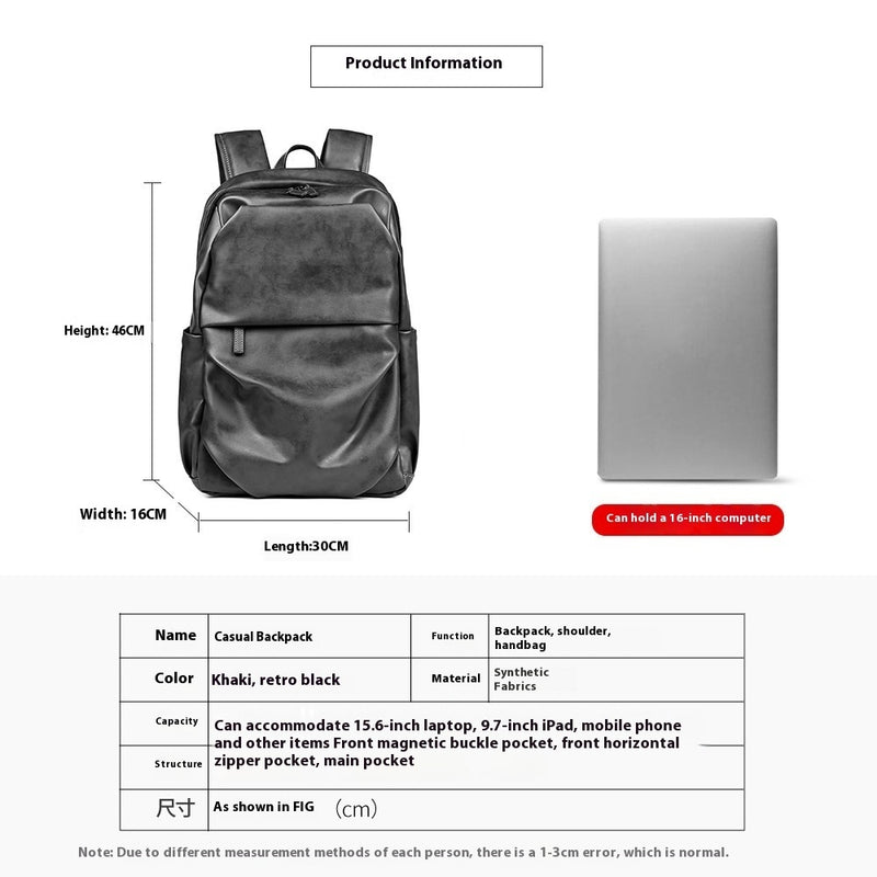 casual waterproof backpack, view 5 - MRSLM