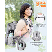 breathable dog backpack carrier, view 5 - MRSLM