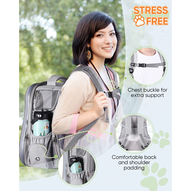 breathable dog backpack carrier, view 5 - MRSLM