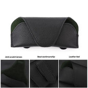 leather car sun visor glasses holder, view 10 - MRSLM
