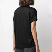 beaded V-neck cotton t-shirt, view 3 - MRSLM