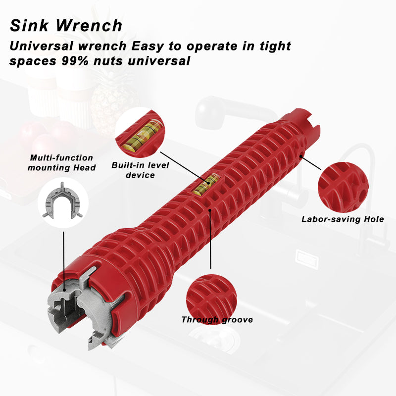 8-in-1 multifunctional plumbing wrench set, view 7 - MRSLM
