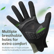 unisex full finger breathable cycling gloves, view 4 - MRSLM