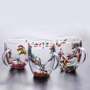 double wall glass tea mug with handle, view 8 - MRSLM