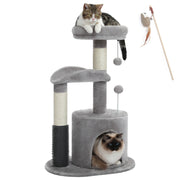 cat tree condo with self-grooming brush - MRSLM
