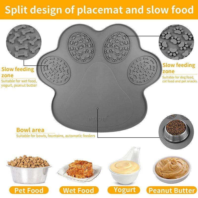silicone pet placemat, view 6 - MRSLM