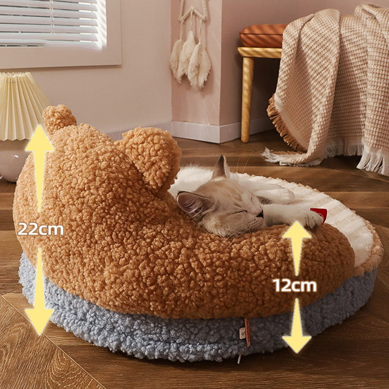 cozy bear-shaped cat sofa mat, view 8 - MRSLM