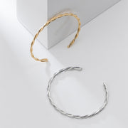 simple glossy twist bracelet, view 2 - MRSLM