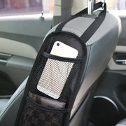 stretchable car seat organizer with drink holder, view 3 - MRSLM