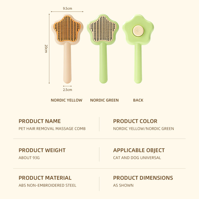cat hair removal grooming brush, view 7 - MRSLM