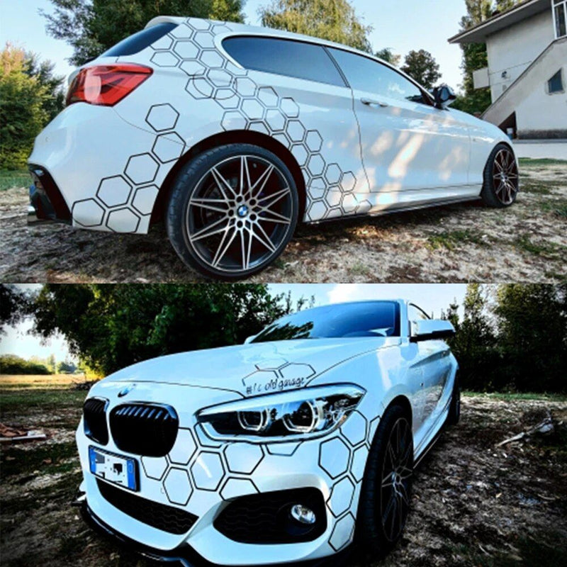 universal honeycomb car vinyl decal set, view 4 - MRSLM
