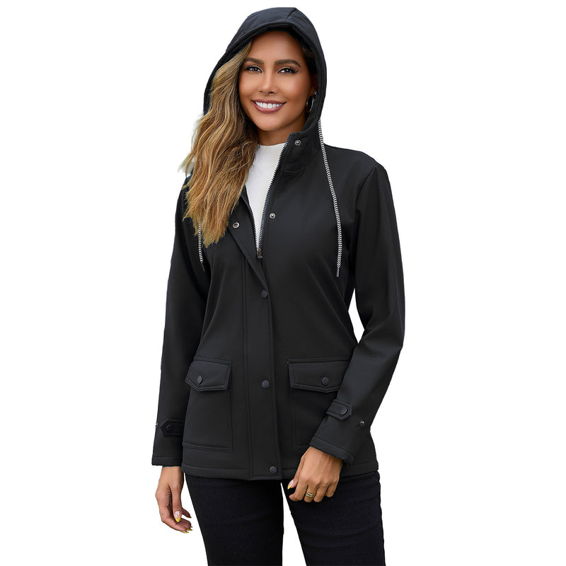 women's fleece-lined waterproof anorak jacket, view 7 - MRSLM