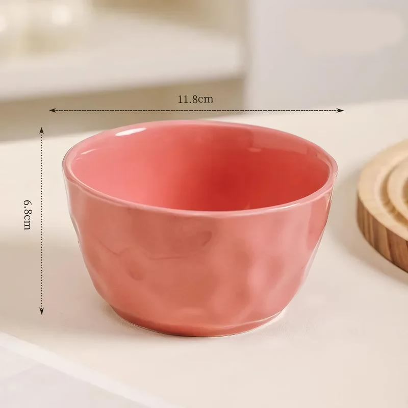 cream style ceramic rice bowl, view 13 - MRSLM
