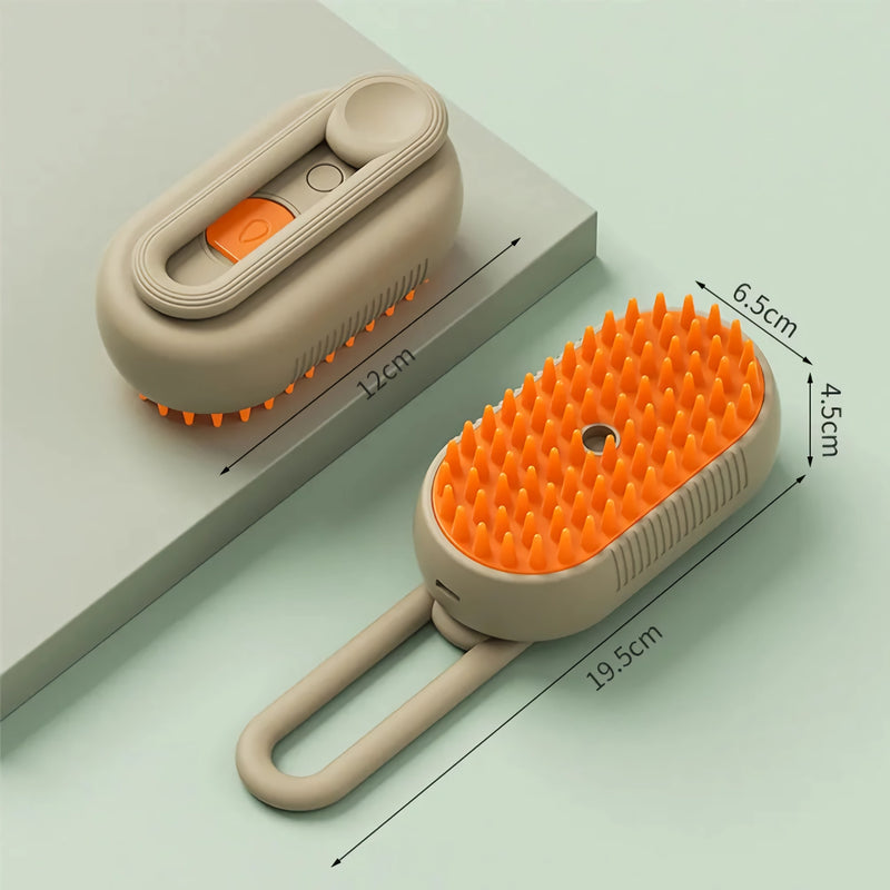 3-in-1 electric spray cat brush, view 2 - MRSLM