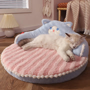 bear shaped cozy pet bed, view 2 - MRSLM