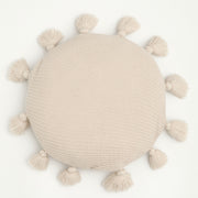 fluffy round tassel seat cushion, view 3 - MRSLM