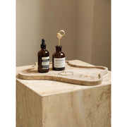 vintage travertine stone tray, view 6 - MRSLM